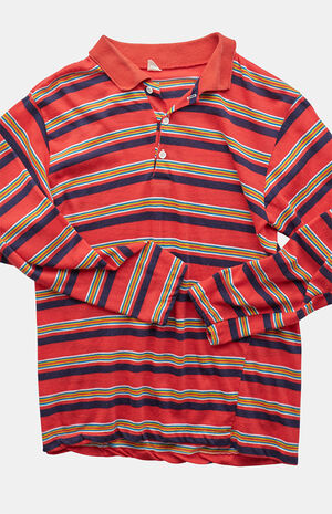 80s Striped Polo Top image number 2