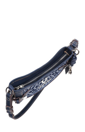 Blake Leopard Denim Belted Hobo Bag image number 6