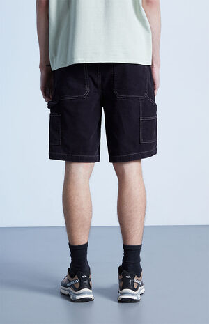 Black Corduroy Carpenter Shorts image number 4