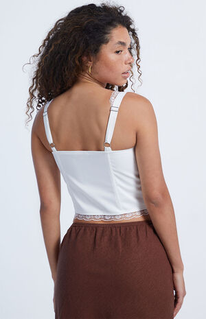 Lace Trim Bustier Tank Top image number 3