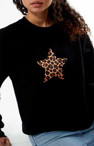 Leopard Star Crew Neck Sweatshirt image number 2