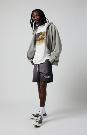 Black Potassium Fleece Volley Sweat Shorts image number 2