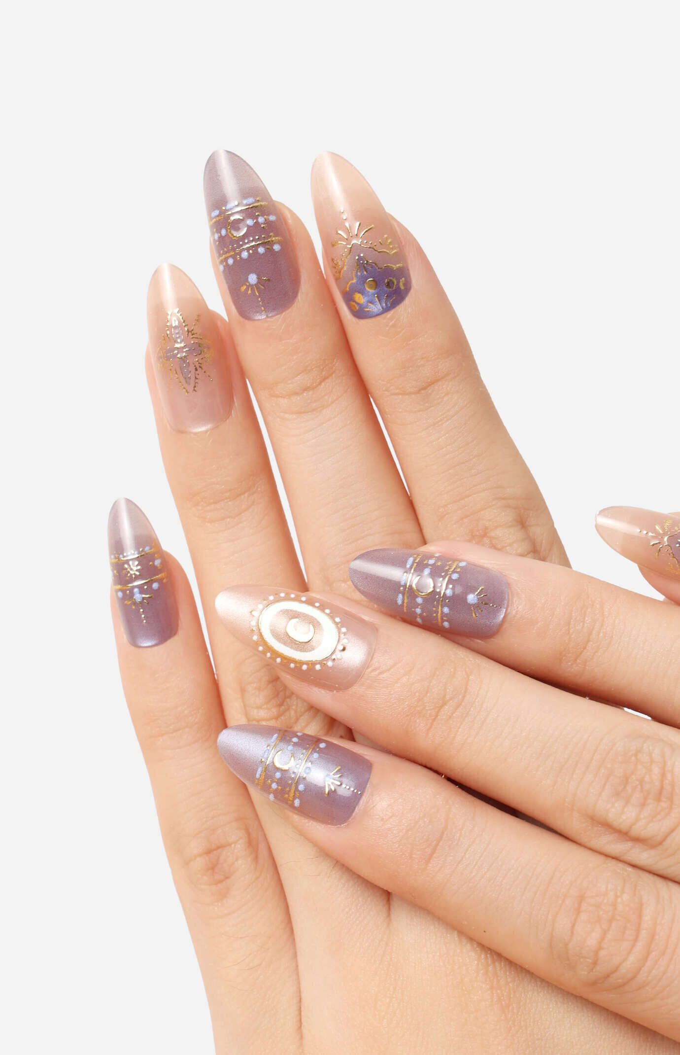NEVER HAVE I EVER Golden Sun Almond Press-On Nails