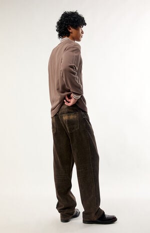Dylan Baggy Jeans Star Embroidered Brown image number 2