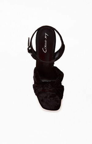 Women's Black Audrea Platform Heels image number 6