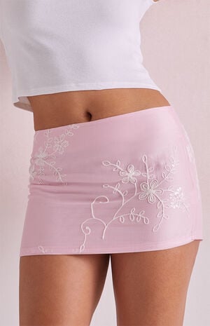 Embroidered Micro Mini Skirt image number 2