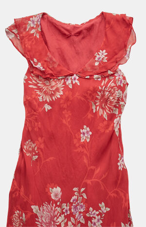 2000s Floral Layered Midi Dress image number 2