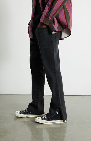 Black Slim Boot Cut Jeans image number 4