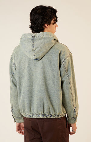 Light Indigo Hooded Denim Jacket image number 3