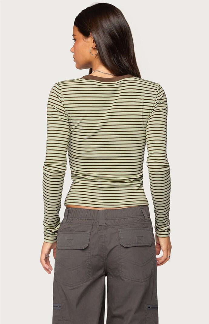 Edikted Yania Striped Long Sleeve Top