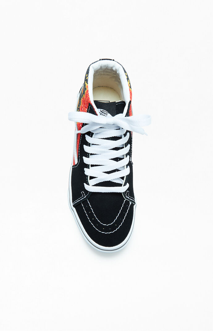 Vans Kids Pixel Flame Sk8-Hi Shoes | PacSun
