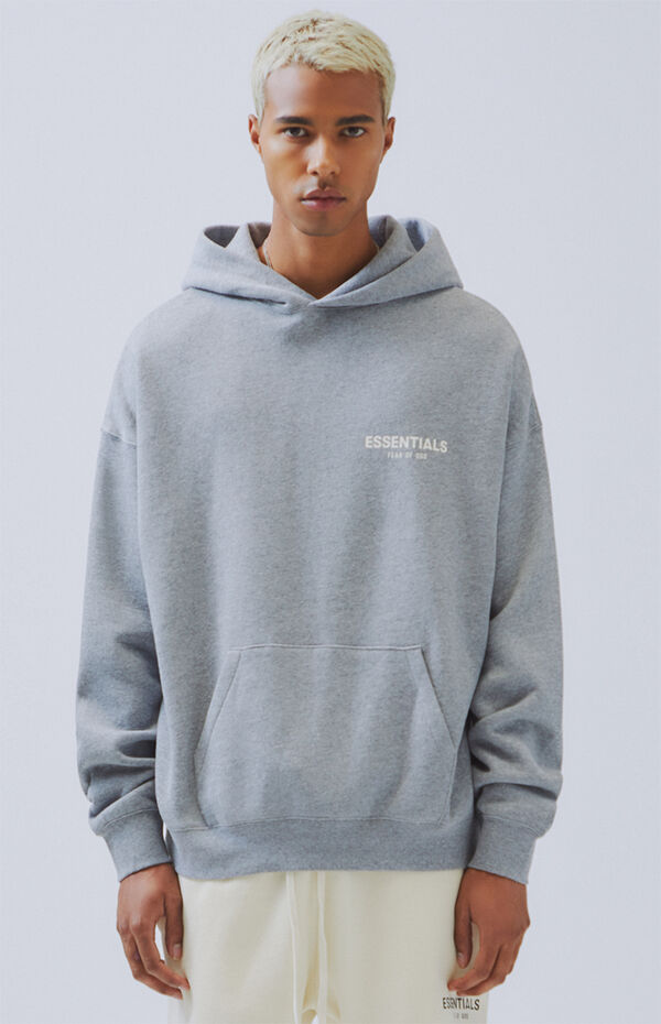 Fog Fear Of God Essentials Gray Logo Pullover Hoodie Pacsun Pacsun