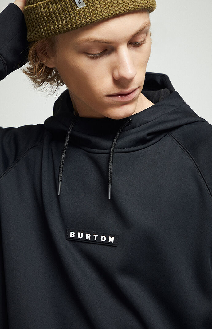 Black Crown Bonded Pullover Hoodie