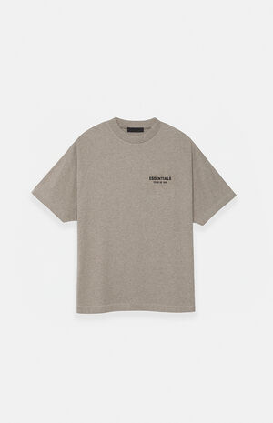 Kids Heather Grey Crew Neck T-Shirt image number 1