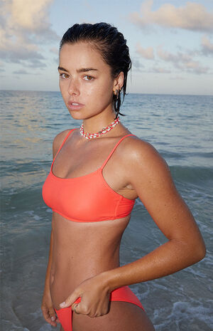 Pink Scoop Cropped Bikini Top image number 1