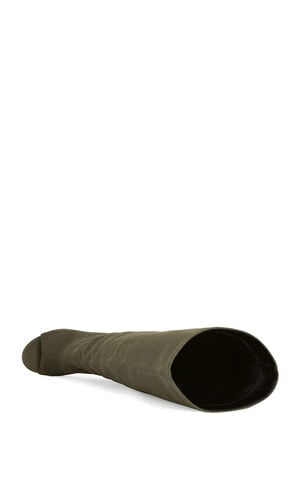 Women's Vincent Olive Faux Suede Peep Toe Wedge Heels image number 4