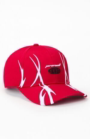 Red Ascend Prevail Snapback Hat image number 1