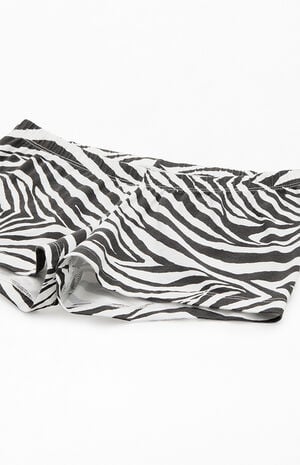 White & Black Zebra Boxer Boyshorts image number 2