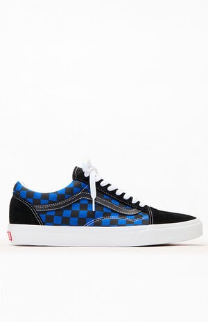 Black & Blue Canvas Old Skool Shoes image number 1