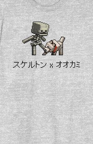 Minecraft Skeleton Skin T-Shirt image number 2