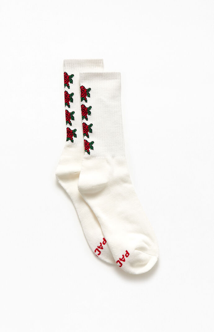 Recycled Rose Crew Socks