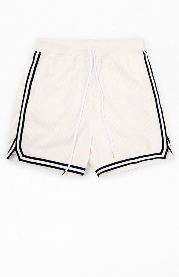 Mitchell & Ness Cream Gameday Mesh Shorts