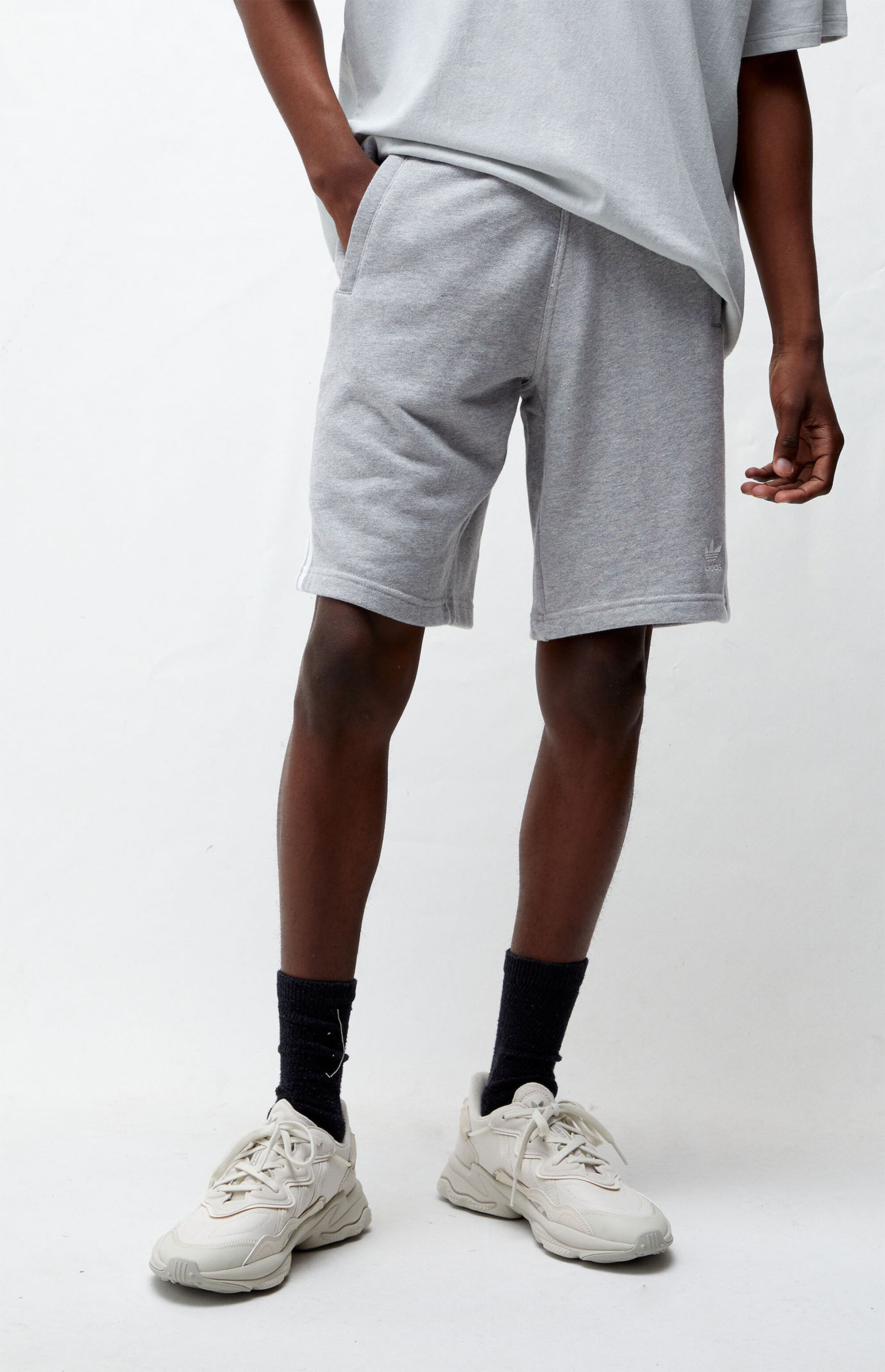 Black Striped Active Shorts main image 1
