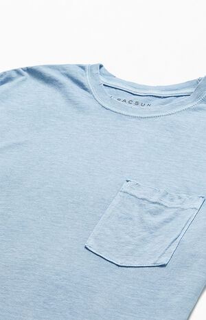 Blue Vintage Wash Pocket T-Shirt Blue Vintage Wash Pocket T-Shirt image number null