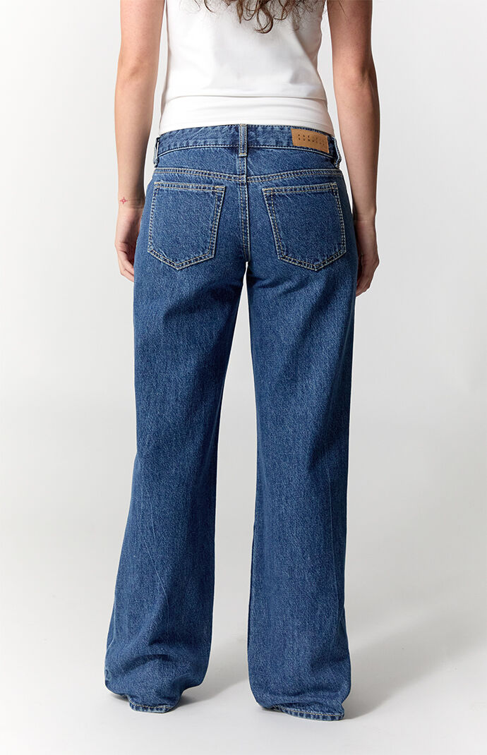Pacsun Sammy Ultimate Low Rise Straight Leg Jeans Medium Blue | Pacsun