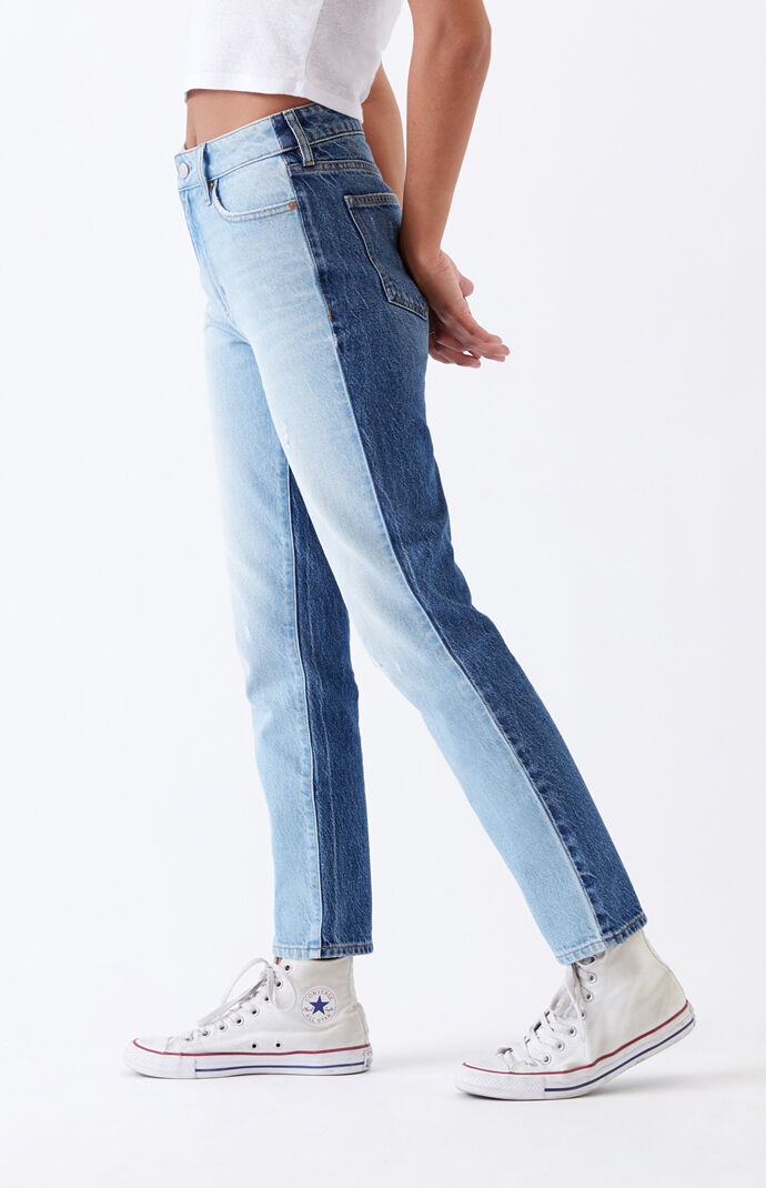 light denim with dark denim