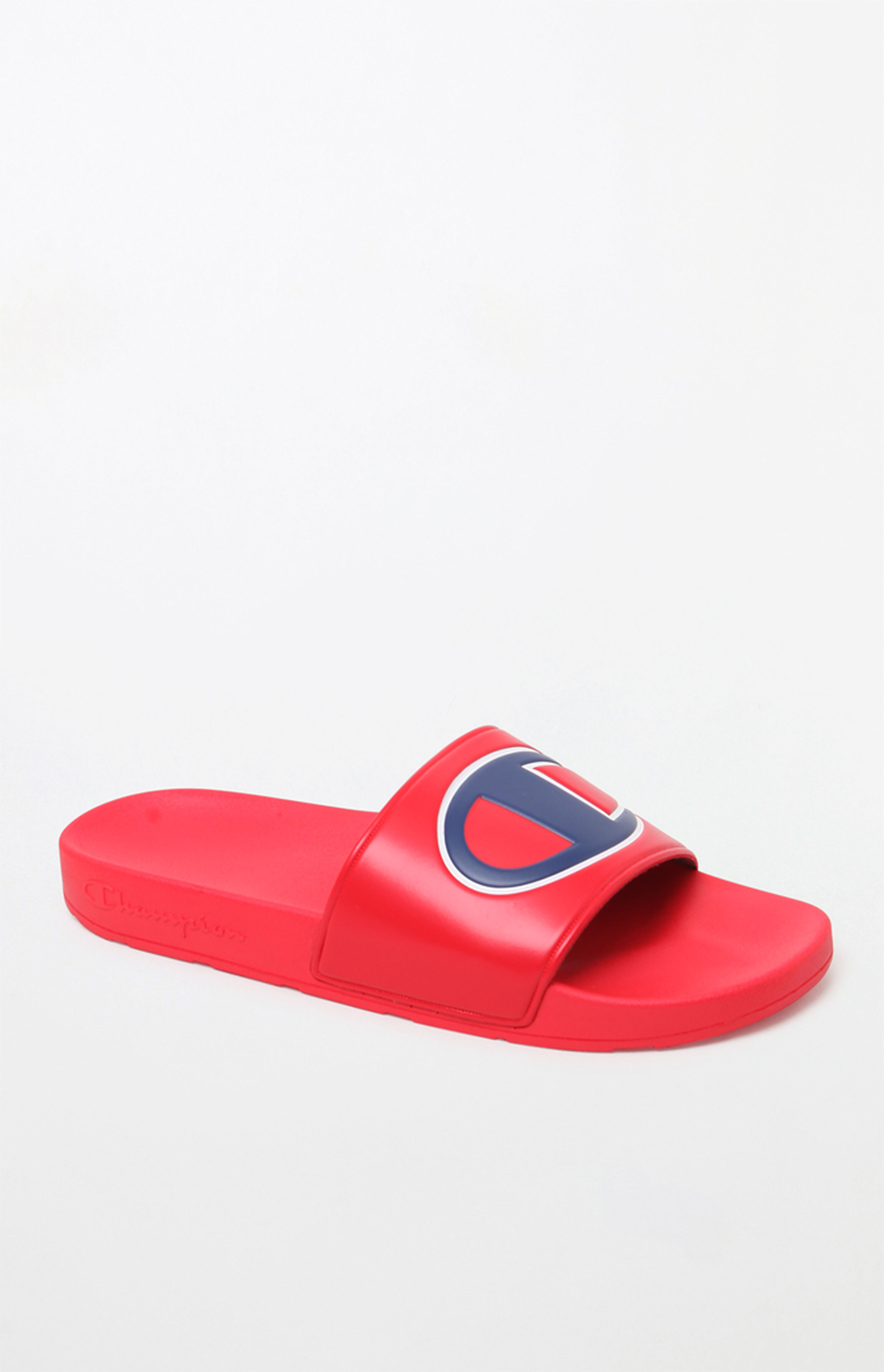 Champion Red IPO Slide Sandals | PacSun