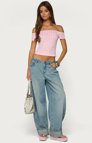 Mack Studded Off Shoulder Top image number 5