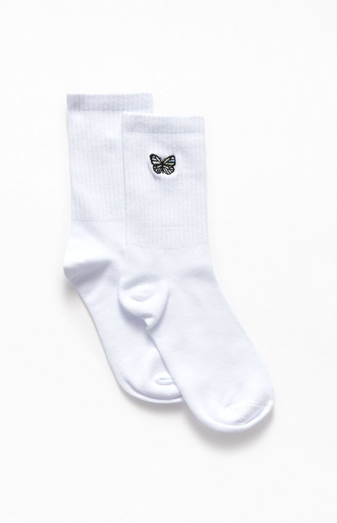 Butterfly Crew Socks