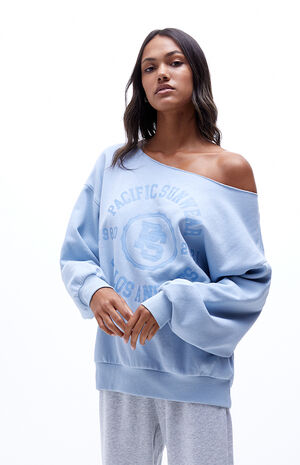 PacSun Logo Off-The-Shoulder Sweatshirt |