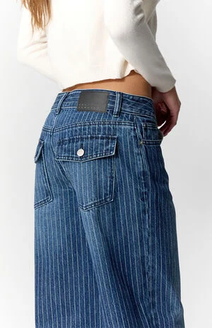 Casey Low Rise Baggy Jeans Pinstripe image number 5