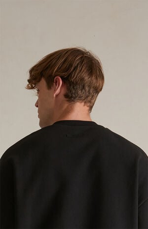Black Heavy Crew Neck Sweatshirt image number 5