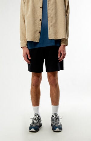 Fleece Black Sweat Shorts image number 2