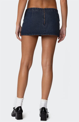 Sky Double Buckle Denim Mini Skort image number 5