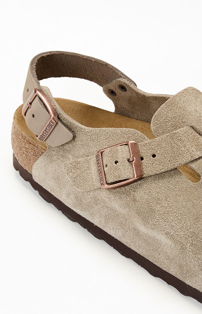 Birkenstock Tokio Suede Leather Clog Taupe