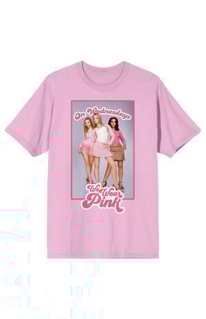 Mean Girls On Wednesday We Wear Pink T-Shirt image number 1