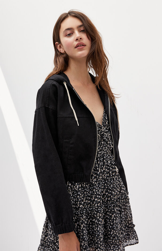 pacsun denim bomber jacket