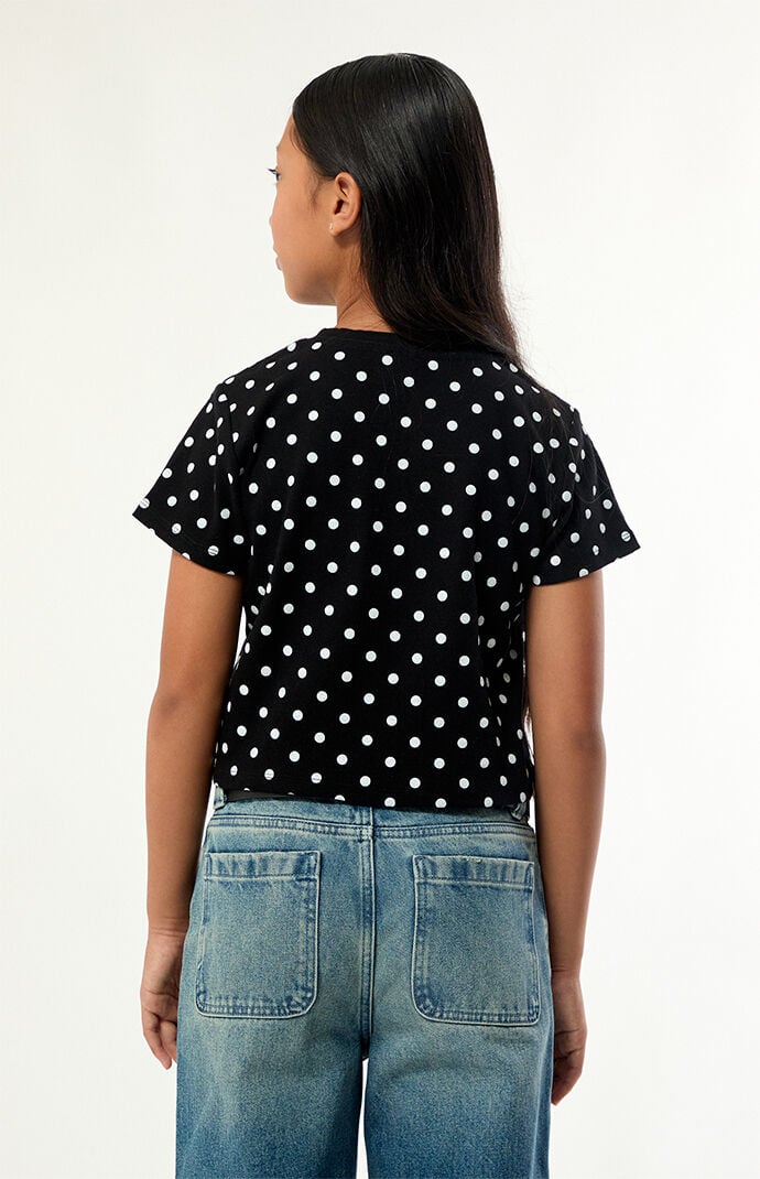 Pacsun Kids Black Polka Dot Skimmer T-Shirt