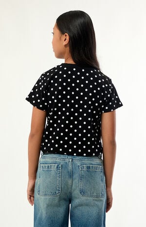 Black Polka Dot Skimmer T-Shirt image number 3