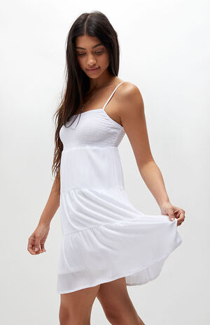 Smocked Tiered Babydoll Dress image number 2