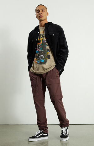 Dark Berry Slim Cargo Comfort Stretch Pants image number 2