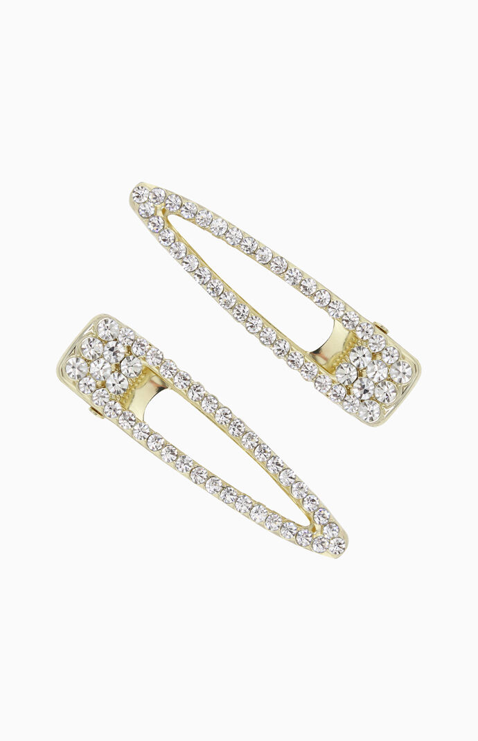 Gatsby Crystal Gold Hair Clips