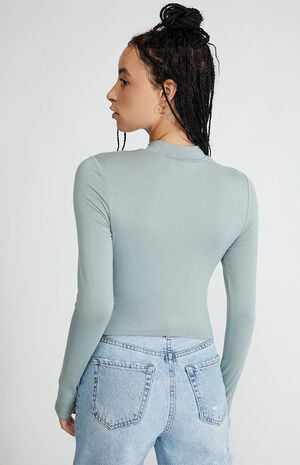 Easy Basic Mock Neck Top image number 3