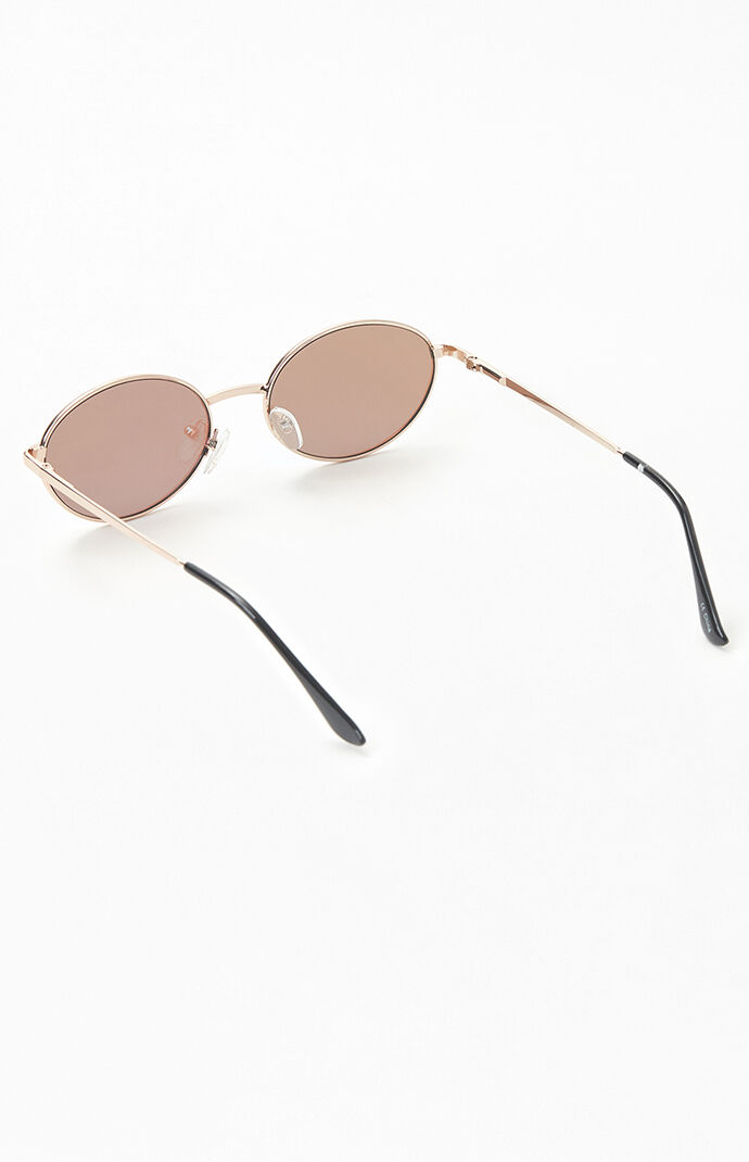Oval Metal Revo Lens Sunglasses