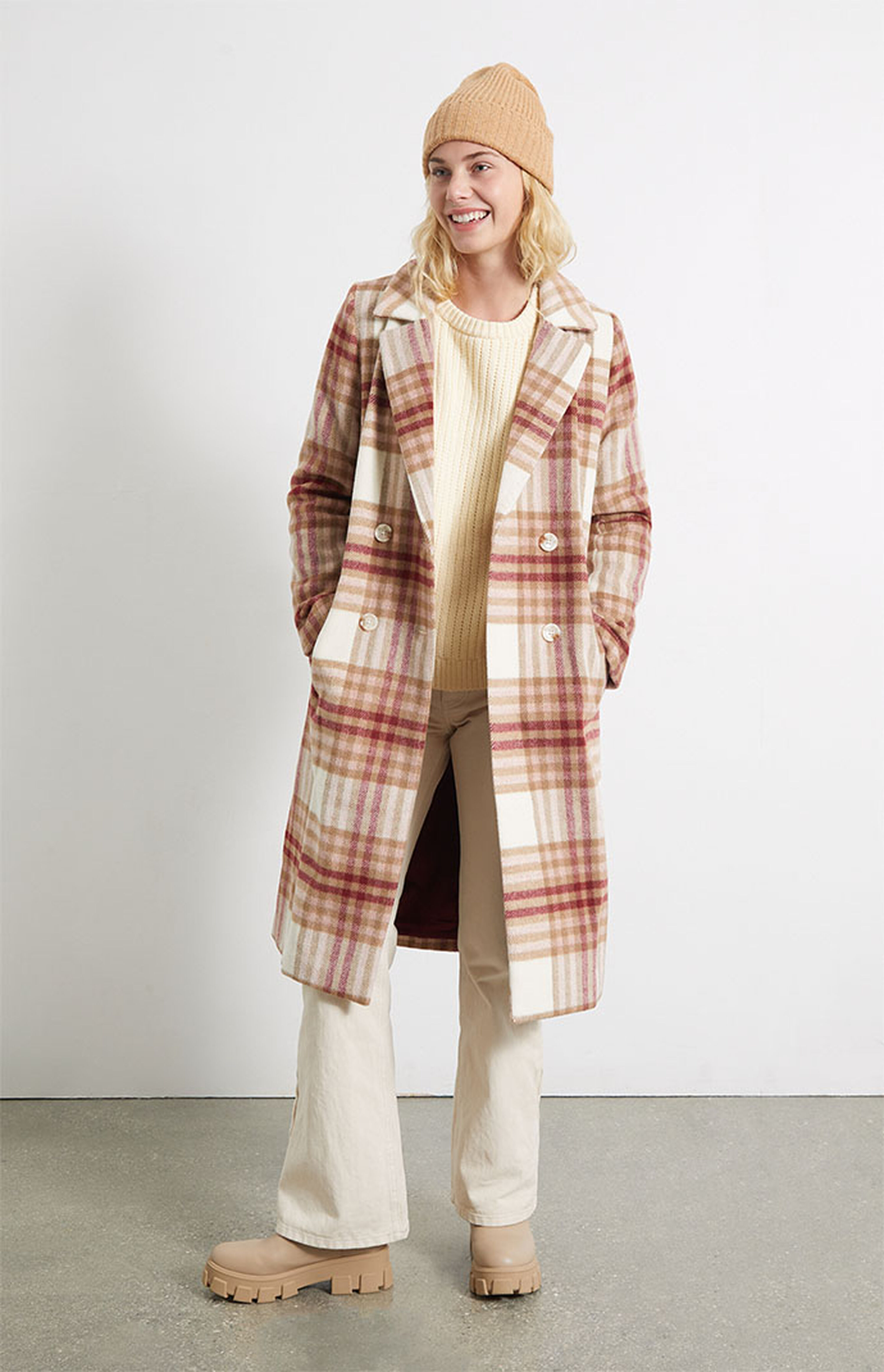 MINKPINK Riley Checker Coat PacSun