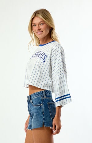 LA Dodgers Sport Long Sleeve Cropped T-Shirt image number 3